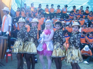 One fat Barbie and orange team, with Arttu