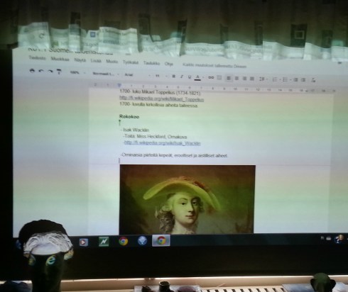 Wikipedian ja Ateneum-oppaan mukaan oululainen Isak Wacklin loi rokokootaidetta ainoana Suomessa.