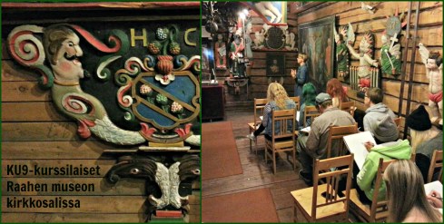 Kollaasi kirkkosalitekstillä