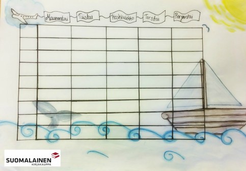 Juulian suunnittelema lukujärjestys. 